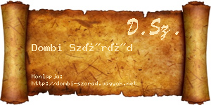 Dombi Szórád névjegykártya